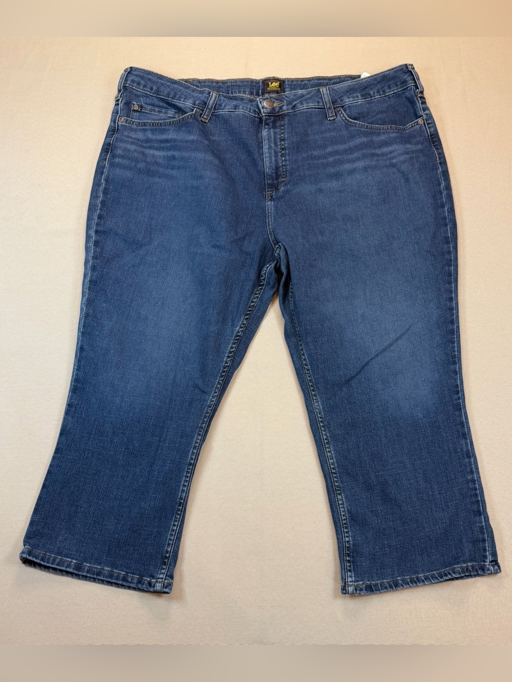 Lee Women's Mid-Dark Blue Jean Shorts